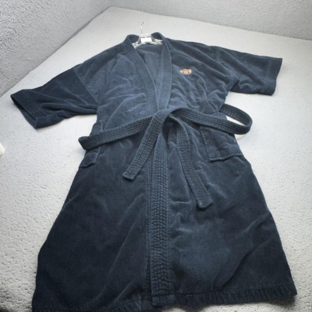 Vintage Benson & Hedges Robe Men One Size Blue French Terry Smoking Lounge Short
